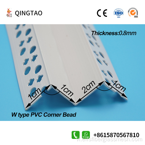 Bộ bảo vệ góc PVC hình chữ W chống va chạm dày lên